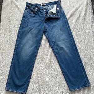 Madewell Low Slung Straight Jeans Denim Size 28